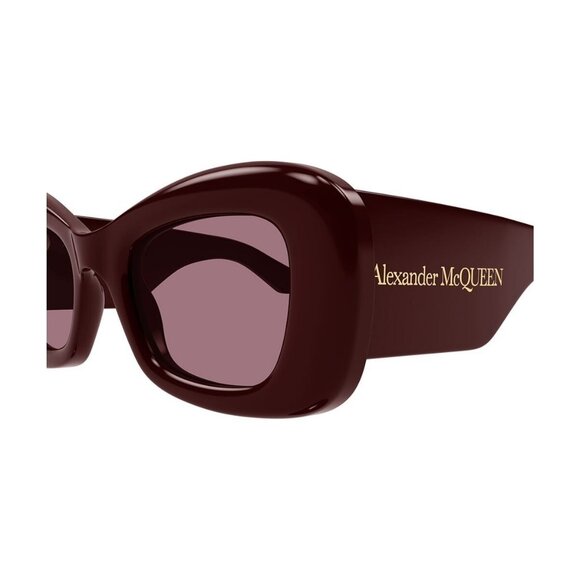 New ALEXANDER MCQUEEN Red Cat Eye AM0434S 006 Sunglasses Women - Picture 3 of 3